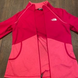 NEVER WORK DARK & LIGHT PINK NORTH FACE JACKET